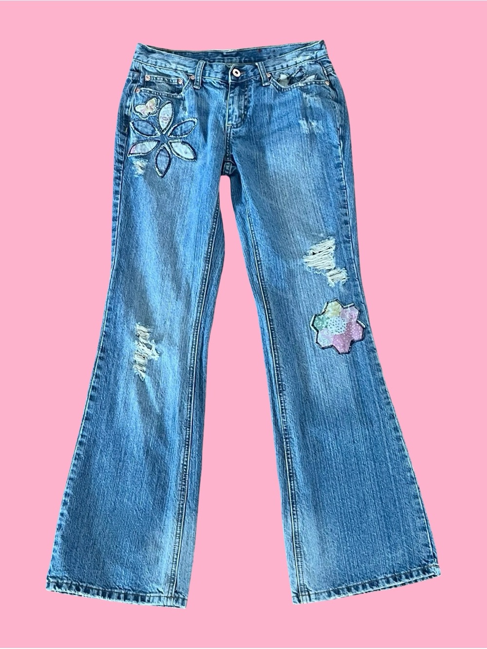 Y2k 2000’s Bongo Patched Jeans